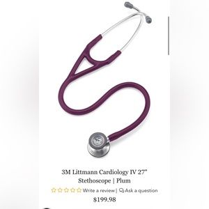 3M Littmann Cardiology IV Diagnostic Stethoscope Plum